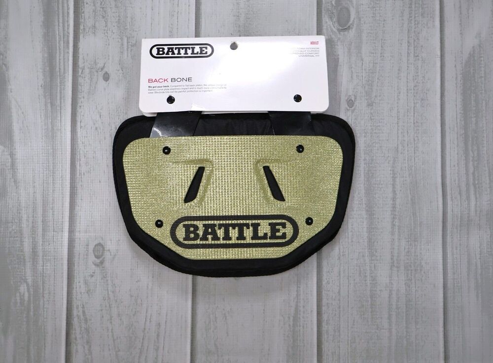 NEW Battle Sports 3D Diamond Protective Football Back Plate Foam Adult Gold